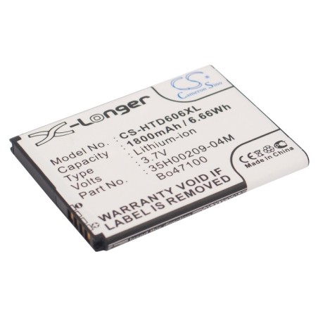 Batterie pour HTC CP3 (1800 mAh/6.84 Wh, 3.8 V)
