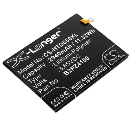 Batterie pour HTC B2PZ4100 (2940 mAh/11.32 Wh, 3.85 V)