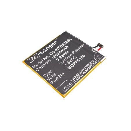 Batterie pour HTC D820 (2600 mAh/9.88 Wh, 3.8 V)