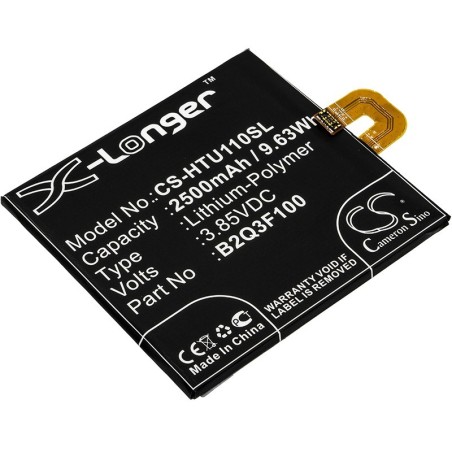 Batterie pour HTC 35H00274-0M1 (2500 mAh/9.63 Wh, 3.85 V)