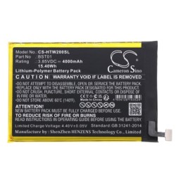 Batterie pour HTC Wildfire E2 (4000 mAh/15.4 Wh, 3.85 V)