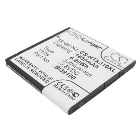 Batterie pour HTC Bunyip (1650 mAh/6.27 Wh, 3.8 V)