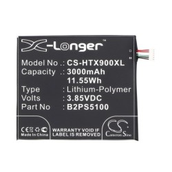 Batterie pour HTC B2PS5100 (3000 mAh/11.55 Wh, 3.85 V)