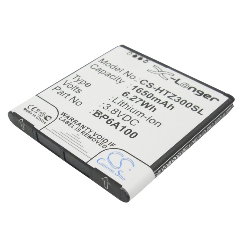 Batterie pour HTC BP6A100 (1650 mAh/6.27 Wh, 3.8 V)