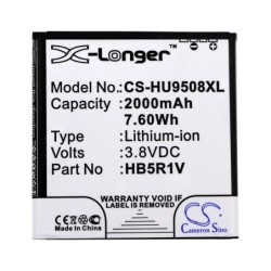 Batterie pour Huawei Honor 2 (2000 mAh/7.6 Wh, 3.8 V)