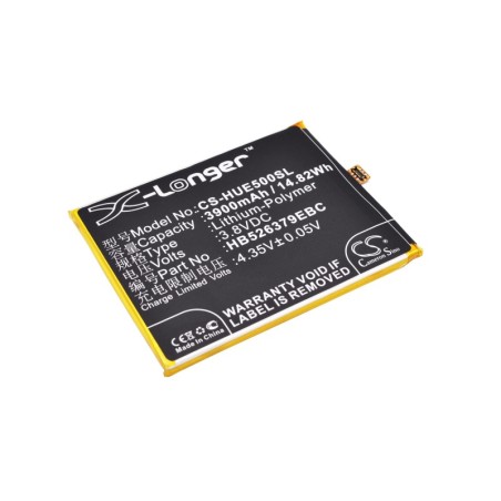Batterie pour Huawei TIT-U02 (3900 mAh/14.82 Wh, 3.8 V)