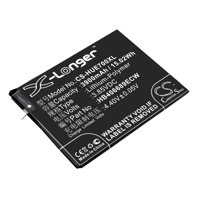 Batterie pour Huawei TRT-AL00A (3900 mAh/15.02 Wh, 3.85 V)