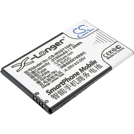 Batterie pour Huawei LUA-U22 (2100 mAh/7.98 Wh, 3.8 V)