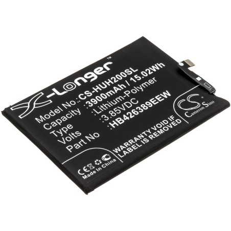 Batterie pour Huawei HB426389EEW (3900 mAh/15.02 Wh, 3.85 V)