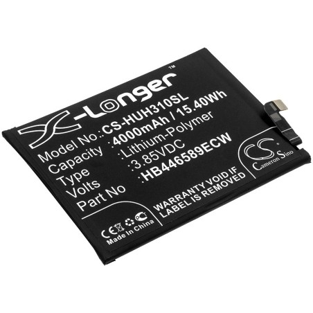 Batterie pour Huawei Honor View 30 Pro (4000 mAh/15.4 Wh, 3.85 V)