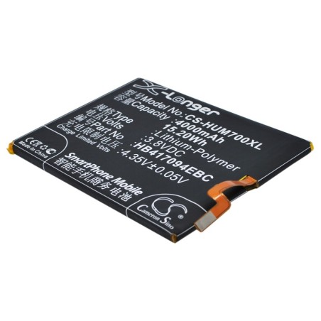 Batterie pour Huawei MT7-CL00 (4000 mAh/15.2 Wh, 3.8 V)