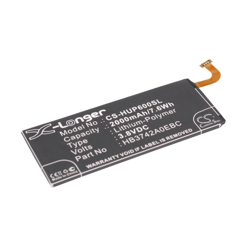 Batterie pour Huawei P6-T00 (2000 mAh/7.6 Wh, 3.8 V)