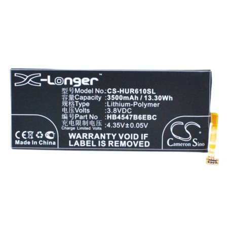 Batterie pour Huawei Honor 6 Plus (3500 mAh/13.3 Wh, 3.8 V)