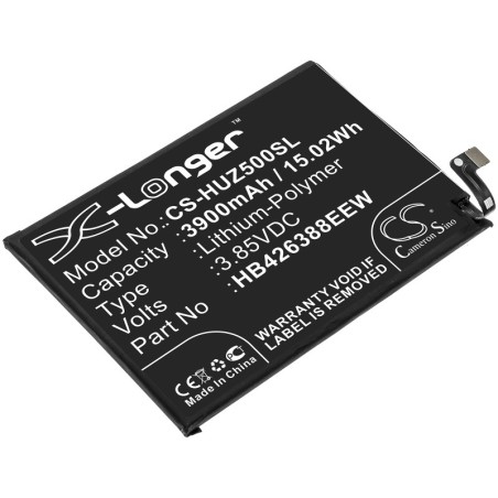 Batterie pour Huawei DVC-AN00 (3900 mAh/15.02 Wh, 3.85 V)