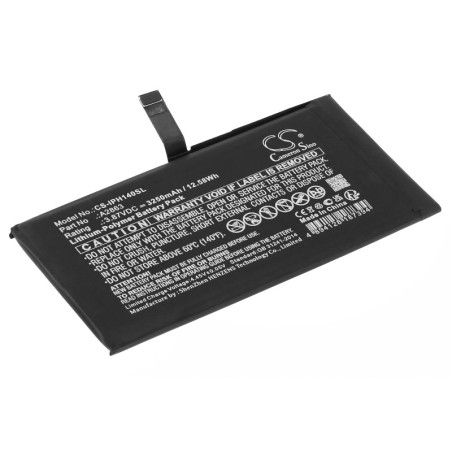 Batterie pour Apple iPhone 14 (3250 mAh/12.58 Wh, 3.87 V)