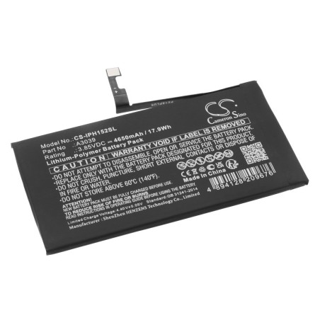 Batterie pour Apple iPhone 15 Plus (4650 mAh/17.9 Wh, 3.85 V)