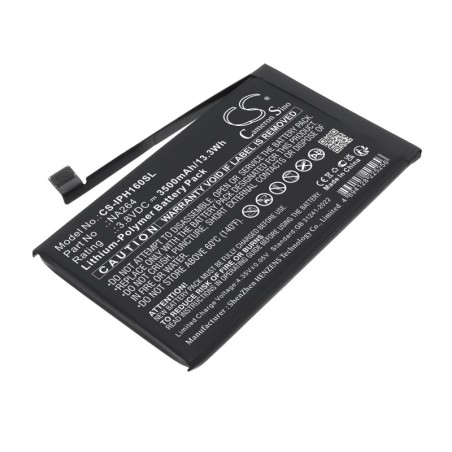 Batterie pour Apple iPhone 16 (3500 mAh/13.3 Wh, 3.8 V)