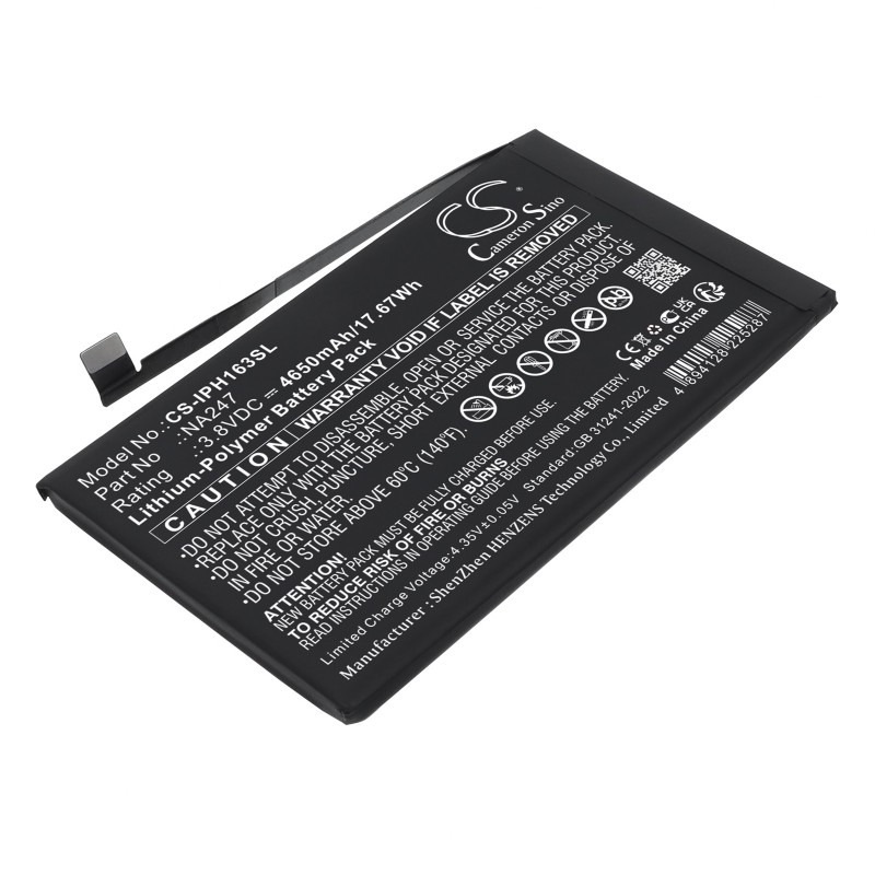 Batterie pour Apple iPhone 16 Plus (4650 mAh/17.67 Wh, 3.8 V)