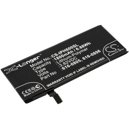 Batterie pour Apple 616-0806 (1800 mAh/6.88 Wh, 3.82 V)