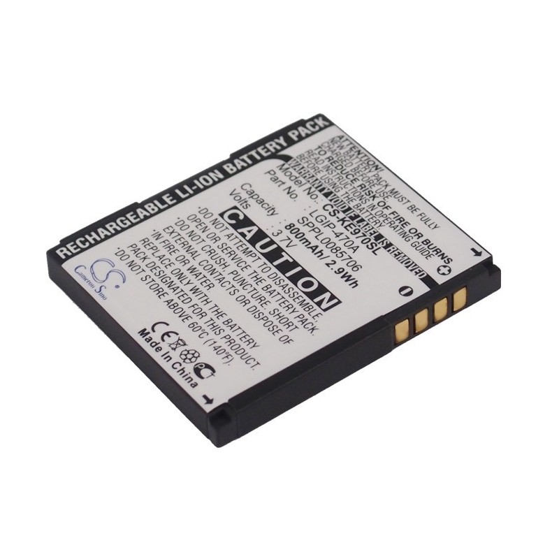 Batterie pour LG KG70c (800 mAh/2.96 Wh, 3.7 V)