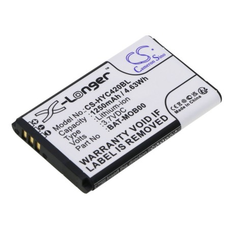 Batterie pour Honeywell 75e (1250 mAh/4.63 Wh, 3.7 V)
