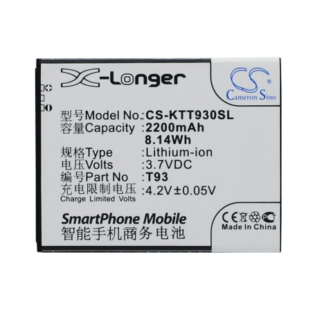 Batterie pour K-Touch T93 (2200 mAh/8.14 Wh, 3.7 V)