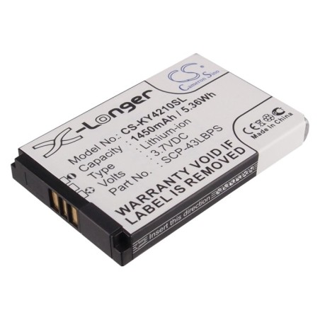 Batterie pour Kyocera E4255 (1450 mAh/5.37 Wh, 3.7 V)
