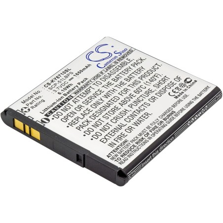 Batterie pour Kyocera E6710 (1650 mAh/6.11 Wh, 3.7 V)