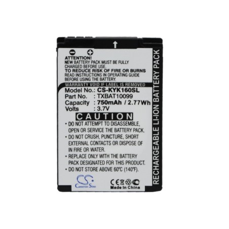Batterie pour Kyocera Xcursion KX160 (750 mAh/2.78 Wh, 3.7 V)