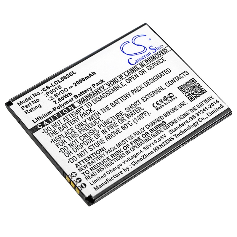 Batterie pour Logicom L-ITE 502 (2000 mAh/7.6 Wh, 3.8 V)