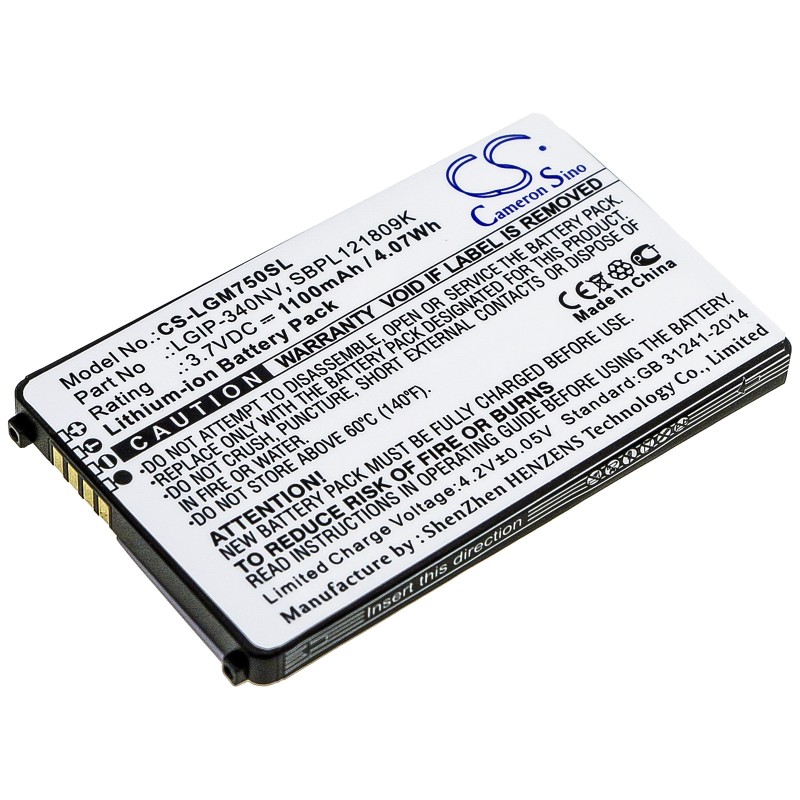 Batterie pour LG Octane (1100 mAh/4.07 Wh, 3.7 V)
