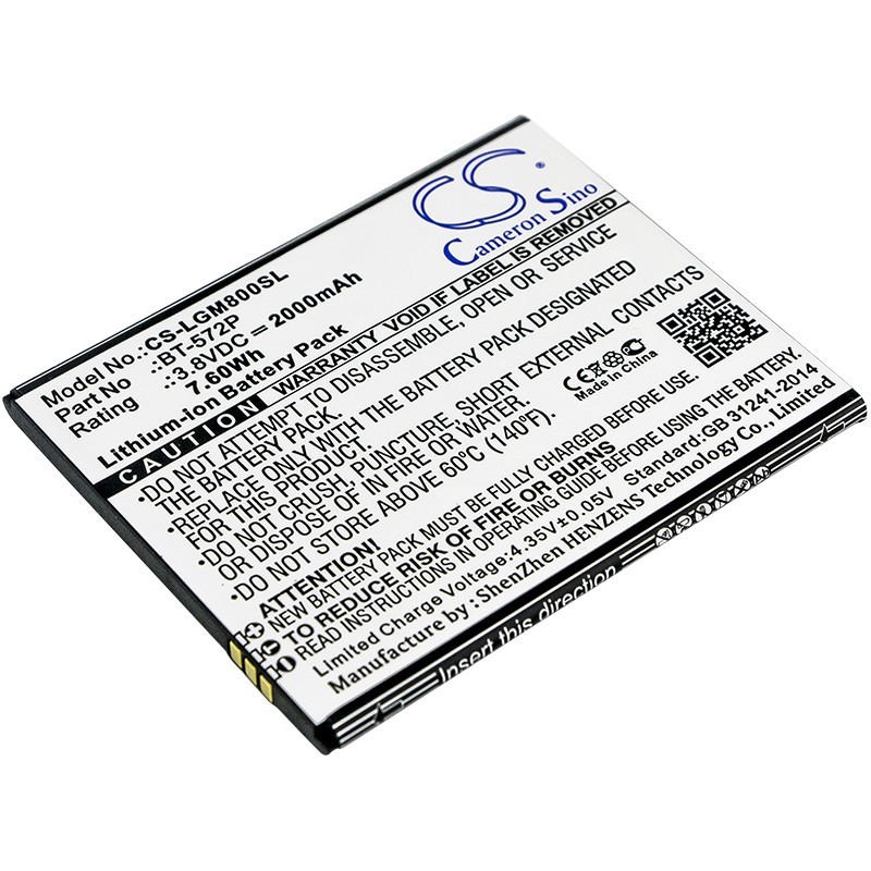Batterie pour Leagoo M8 (2000 mAh/7.6 Wh, 3.8 V)