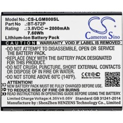 Batterie pour Leagoo M5 Max (2000 mAh/7.6 Wh, 3.8 V)
