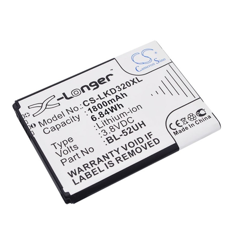 Batterie pour LG D329 (1800 mAh/6.84 Wh, 3.8 V)