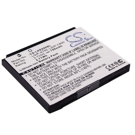 Batterie pour LG KB6100 (750 mAh/2.78 Wh, 3.7 V)