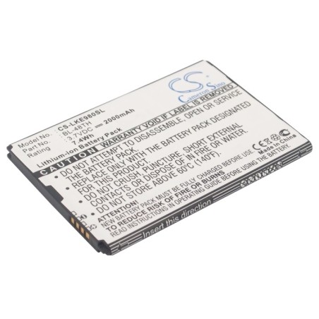 Batterie pour LG E980 (2000 mAh/7.4 Wh, 3.7 V)