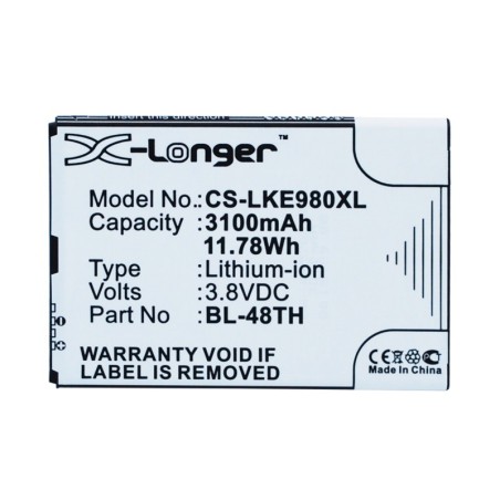 Batterie pour LG EAC62058511 (3100 mAh/11.78 Wh, 3.8 V)