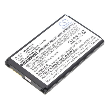 Batterie pour LG KF390 (650 mAh/2.41 Wh, 3.7 V)