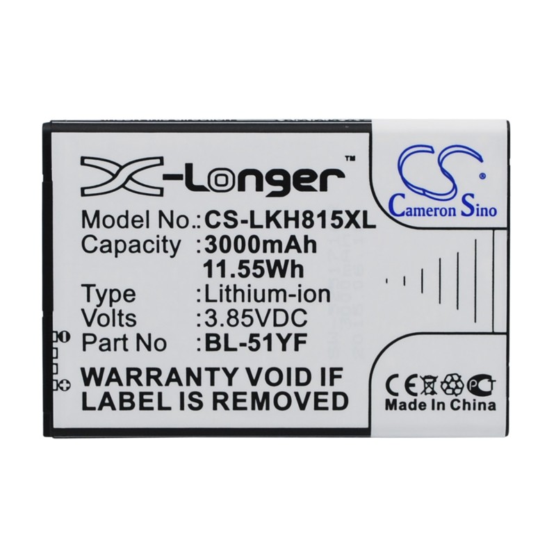 Batterie pour LG VS986 (3000 mAh/11.55 Wh, 3.85 V)