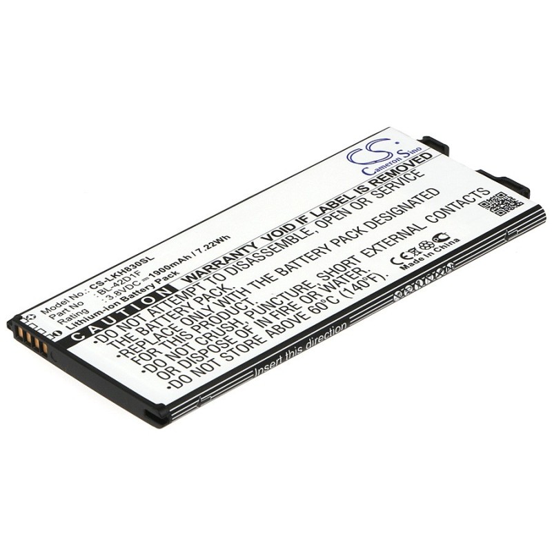 Batterie pour LG EAC63238901 (1900 mAh/7.22 Wh, 3.8 V)