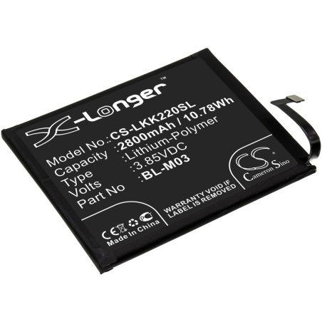 Batterie pour LG EAC64791001 (2800 mAh/10.78 Wh, 3.85 V)