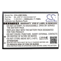 Batterie pour LG M210 (2000 mAh/7.7 Wh, 3.85 V)