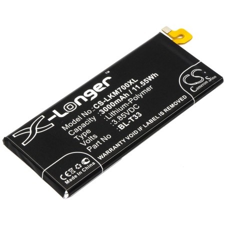 Batterie pour LG M700N (3000 mAh/11.55 Wh, 3.85 V)