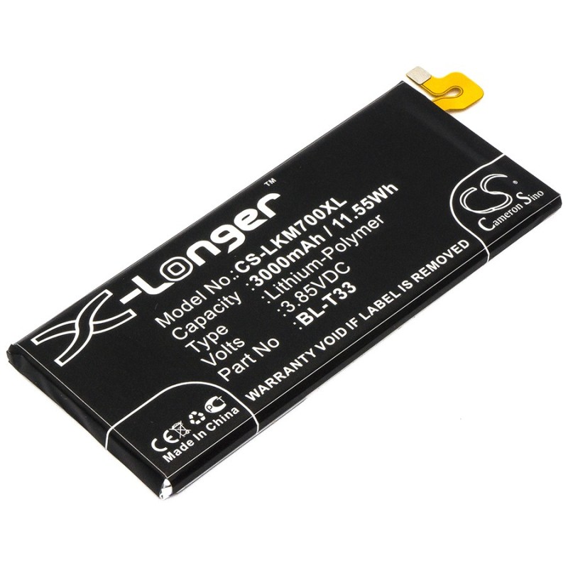 Batterie pour LG M700AN (3000 mAh/11.55 Wh, 3.85 V)