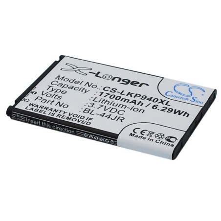 Batterie pour LG SU540 (1700 mAh/6.29 Wh, 3.7 V)