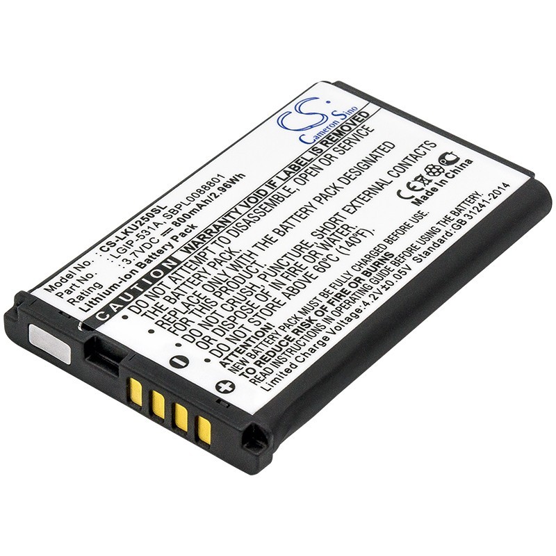 Batterie pour LG B460 (800 mAh/2.96 Wh, 3.7 V)
