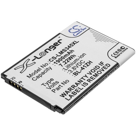 Batterie pour LG MS345 (1900 mAh/7.22 Wh, 3.8 V)