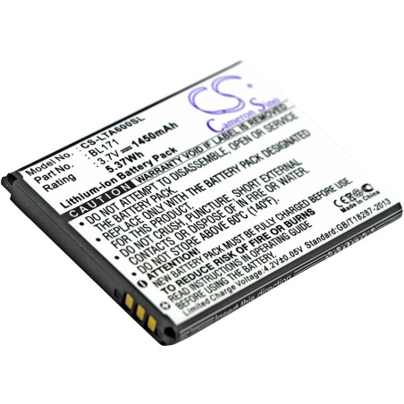 Batterie pour Lenovo A50 (1450 mAh/5.37 Wh, 3.7 V)