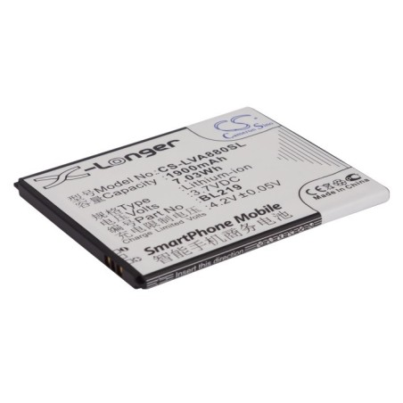 Batterie pour Lenovo A388t (1900 mAh/7.03 Wh, 3.7 V)