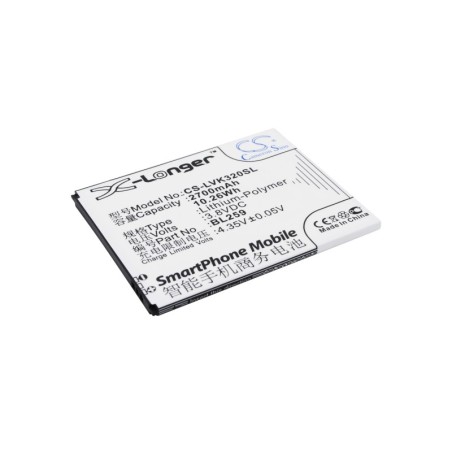Batterie pour Lenovo Lemon 3 (2700 mAh/10.26 Wh, 3.8 V)